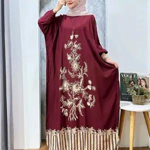 Kaftan khadijah rayon bunga salur