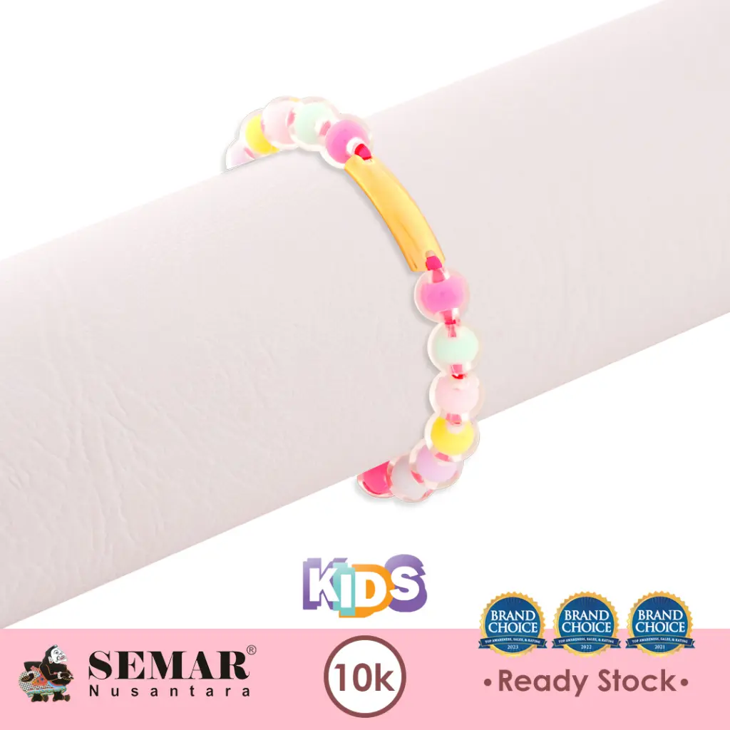 Gelang Emas Tali Plat Engrave Anak Candy Pop Gold 10K Semar Nusantara