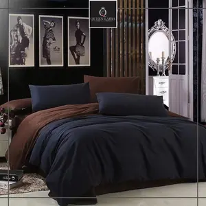 Sprei dan BedCover Dengan Sarung Guling Sarung Bantal Model Polos Two Tone Dengan Ukuran 200, 180, 160, 120 CM  SET