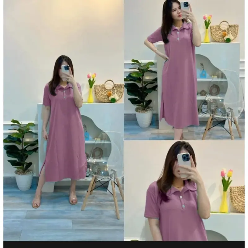 MIDI DRESS MOZA CRINKLE AIRFLOW Daster Fuji Korean Style/Dres Airflow Kekinian/Daster Cringkle Airflow Viral 2023 7