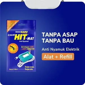 HIT Mat Alat Anti Nyamuk Ekonomis + Lampu - Obat Nyamuk Elektrik - Bunuh Nyamuk Penyebab Demam Berdarah (DBD)