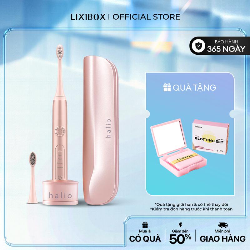 [LIVE]Bàn Chải Điện Làm Trắng Răng Halio Sonic Whitening Electric Toothbrush PRO White -  Sạc Không Dây có chế độ nhạy cảm - dành cho răng nhạy ccảm và răng niềng banchai  dien