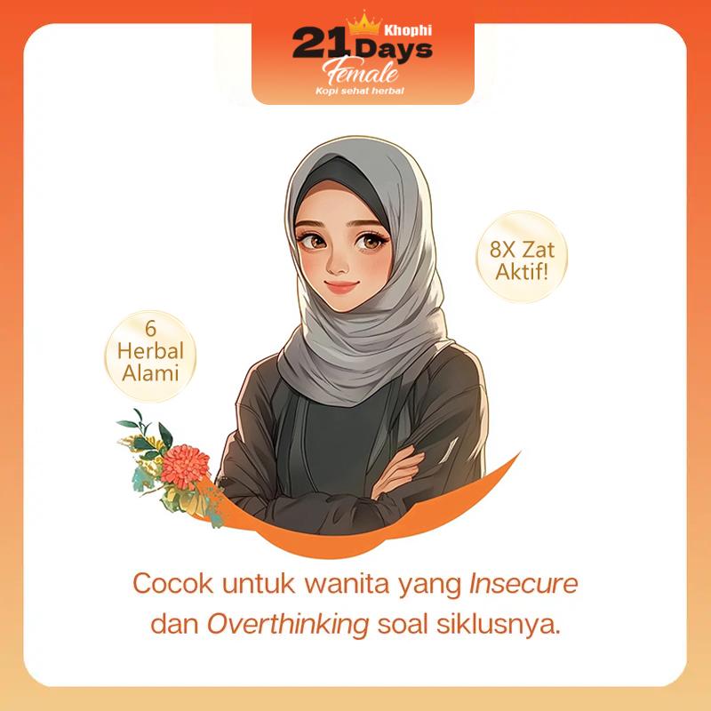 [21 DAYS] Queen Coffee 100gr -21 DAYS Female Kopi Dengan Gula Aren 8X Zat Aktif Lancarkan Siklus Wanita 7
