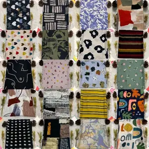 Kain Katun Rayon Viscose Premium Motif Terbaru Kekinian Viral Kain Meteran Baju Kekinian Gamis & Dll ( Harga 0,5 Meter ) Benang