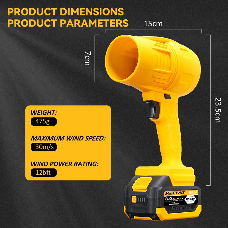 Product Introduction of 【KEELAT】KEAB003 Violent Blower Super Cordless Air Blower Car Handheld TurboJet Fan Turbo Fan Violent Leaf Blowing Water Blowing Hair Dryer Mini Fan 16