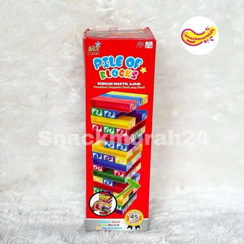 Mainan Pile of blocks 3in1 Susun tower blocks Mainan Anak Stako Kayu Mainan Edukasi Susun Balok