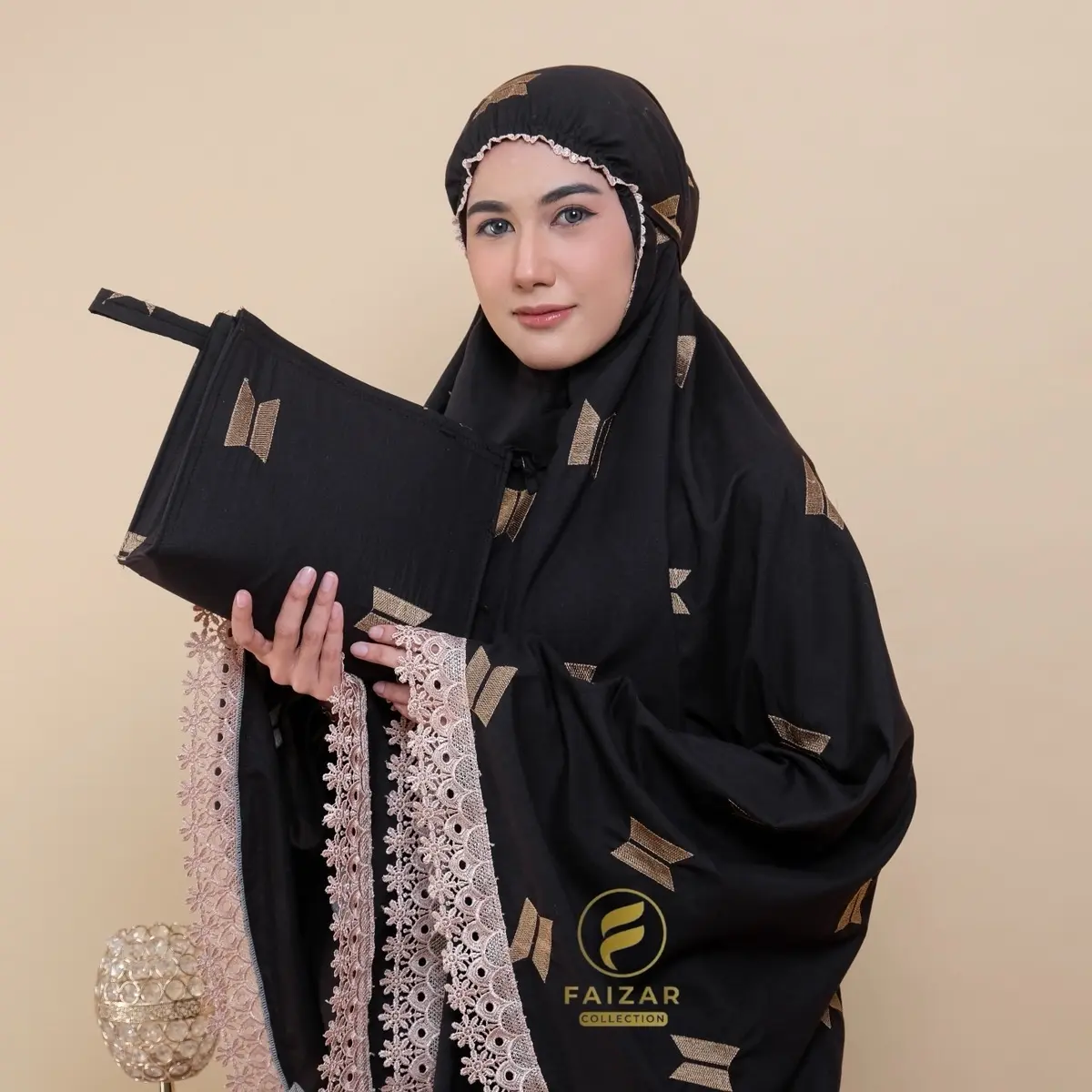 Faizar Collection Mukena Dewasa Bordir Katun Premium Renda Mewah