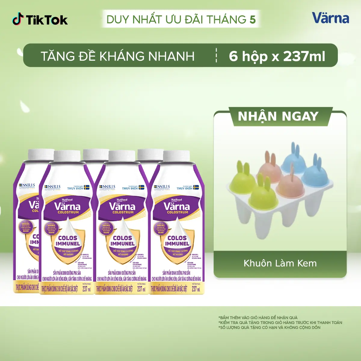 [LIVE] Lốc 6 Hộp Sữa Bột Pha Sẵn Varna Colostrum - Hỗ Trợ Tăng Đề Kháng Cho Người Lớn (6 x 237ml)