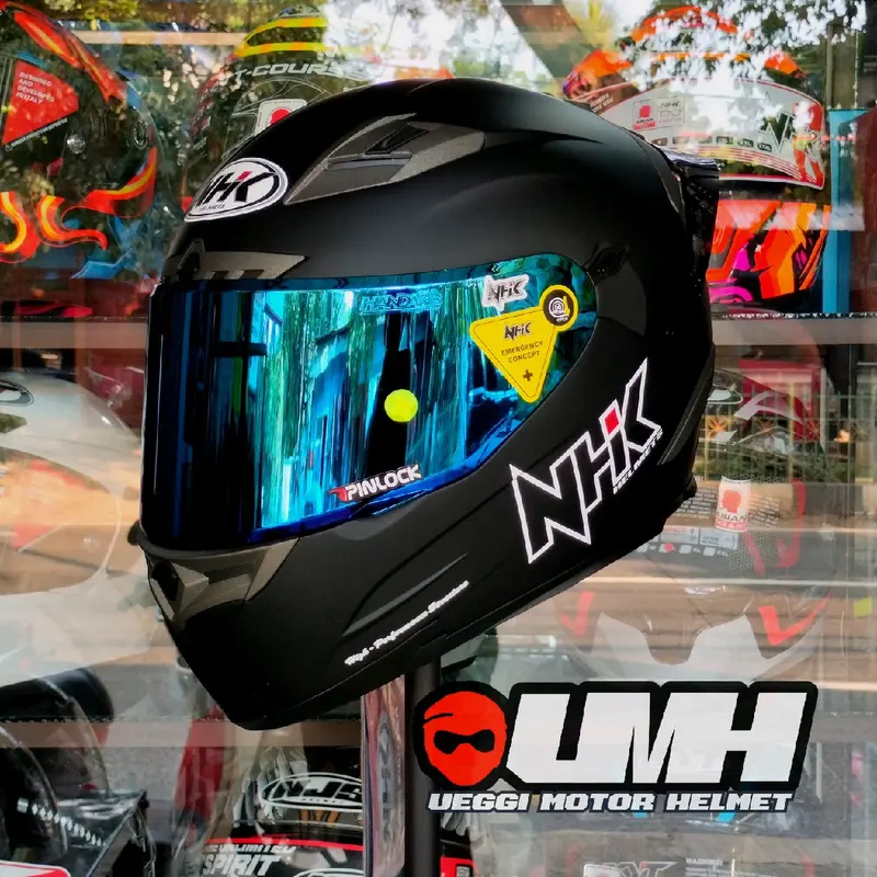 HELM NHK RX9 BLACK DOF PAKET GANTENG 5