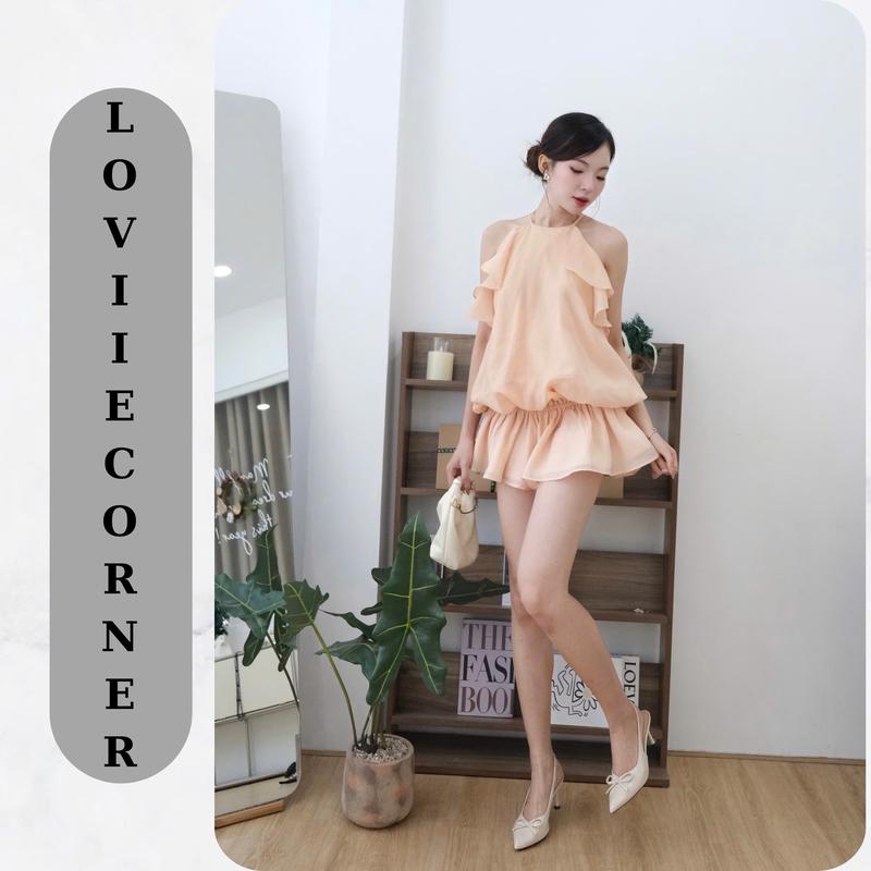 LOVIIECORNER - GIÀY CAO GÓT HỞ HẬU DÂY CHUN DA BÓNG BÍT MŨI NHỌN QUAI GẮN NƠ -GIÀY THỜI TRANG NỮ THIẾT KẾ SANG CHẢNH GÓT CAO 7 PHÂN - G241113 5