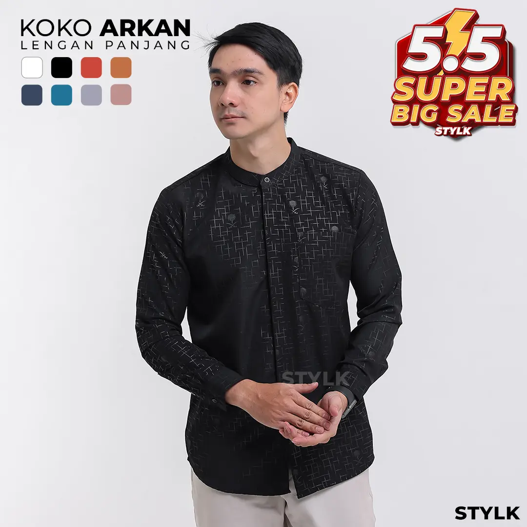 Koko Embos Arkan Hitam Panjang - Stylelaki