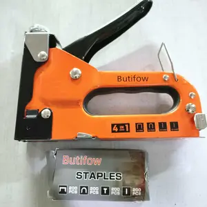 [Gratis 800 paku] Pistol Paku 4-in-1 Pistol Stapler Konstruksi  Furnitur Dekorasi Rumah  Alat Pertukangan Kayu