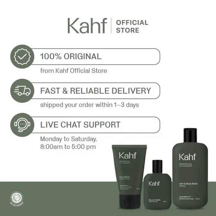 Kahf Oil and Acne Care Face Wash 50ml | 100ml - Pembersih Wajah Berminyak dan Berjerawat untuk Pria 2