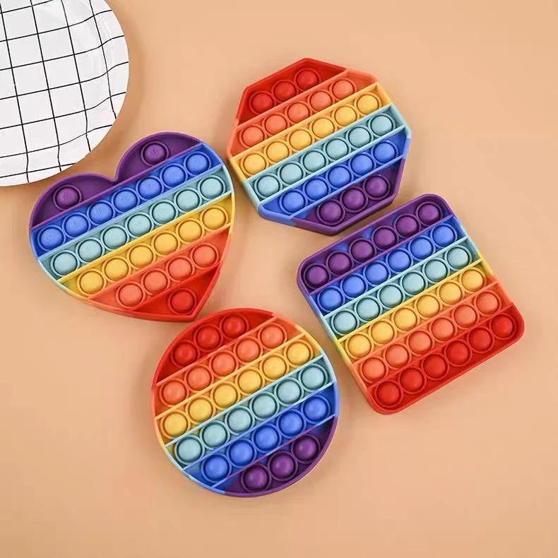 Đồ Chơi POP IT 3D Cho Bé. Popit Trò Chơi Giảm Căng Thẳng.「Chất liệu silicone cấp thực phẩm, mềm dẻo và an toàn.」