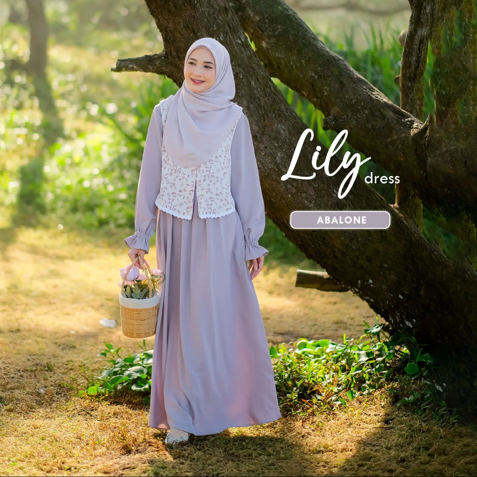 Lily Dress by Naisha - Dress set outer / dress setelan wanita kekinian / setelan gamis rompi / gamis lebaran 2024 model gamis terbaru Cantik Kancing