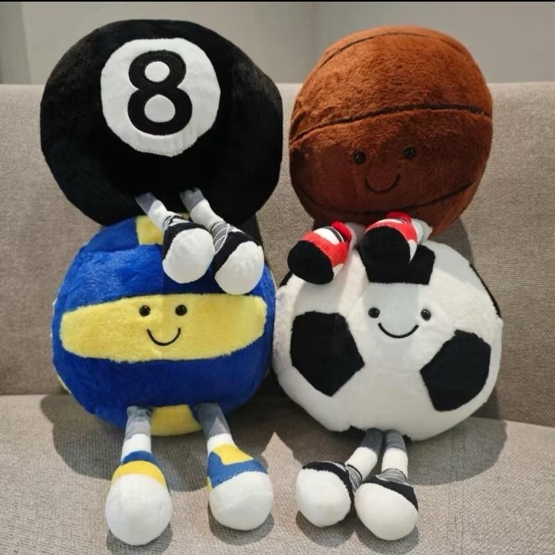  Gấu bông hình quả bóng  hình quả bi a,bóng rổ  bóng chuyền size 35cm  tính cả chân  