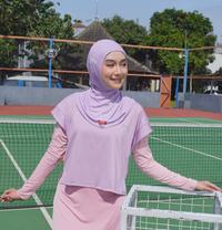Gambar Zeea Outer Sport Olahraga Wanita Muslimah Hayfa P Fathia - pink dari Zeea Store_NEW Kota Cimahi 2 Tokopedia