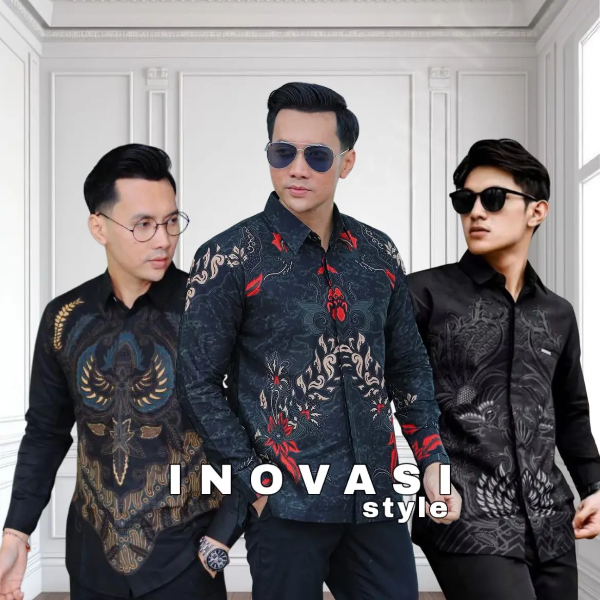 Batik Pria Lengan Panjang Batik HRB098 Size M L XL XXL Reguler