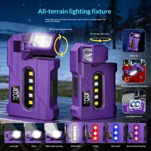 multi-functional led Mini flashlight with strong light explosion, keychain light, portable emergency light TYPE-C Outdoor charging warning light, long endurance magnetic cap clip light, work light, folding light