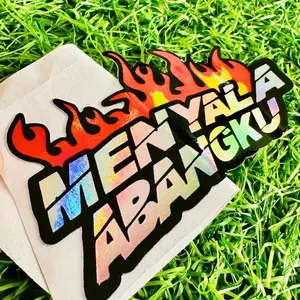 Stiker Sticker Satuan Menyala Abangku Glosy / Hologram Sudah Dipotong