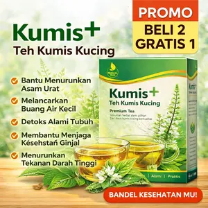 KUMIS+ TEH DAUN KUMIS KUCING PREMIUM NO.1 ALAMI terlaris!!!