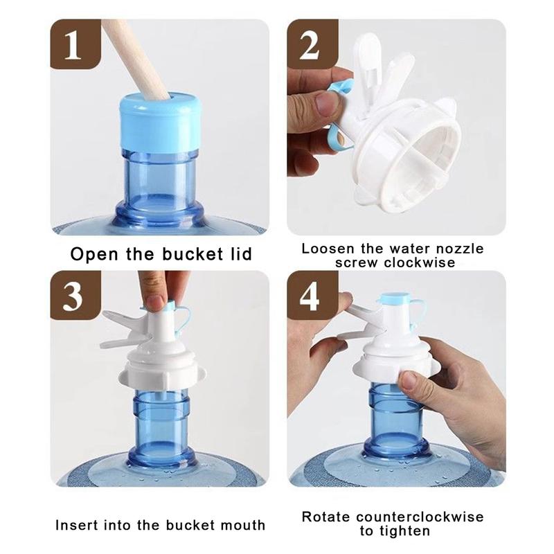 Product Introduction of Van máy lọc nước, van máy lọc bình nước, vòi chai nắp bình nước, vòi nhựa có thể tái sử dụng, với vòi hoa sen chống bụi, thích hợp cho chai Uống Nước hàng đầu vương miện không có ren 55mm 18