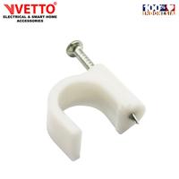 Gambar Klem Kabel Putih Dengan Paku Beton - Isi 25 Pcs - 4 MM dari Vetto Indonesia Kota Tangerang 1 Tokopedia