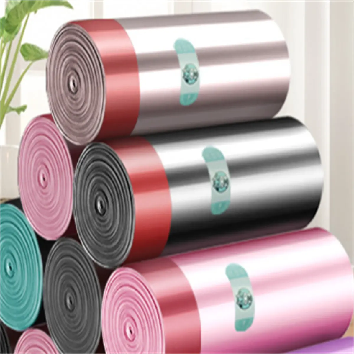 (15PCS/5ROLL) Plastic sampah PE Thick Type DRAWSTRING Home Garbage Bags Rubbish Trash Bags Plastik Sampah Dustbin Bag