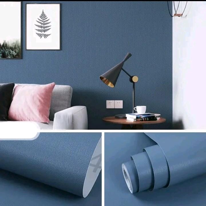 Paket Hemat 4 Roll 8 Meter | Wallpaper Dinding Sticker Dinding Polos Anti Air Kertas PVC Merah | Oren | Hijau | Kuning 6