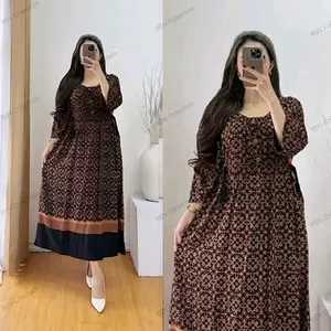 Daster Chibi Jumbo LD 120 Motif Terbaru Panjang Lengan 3/4 Bisa Untuk Bumil Dan Busui Menggunakan Bahan Rayon Tebal Pakai Kancing Ibu Hamil
