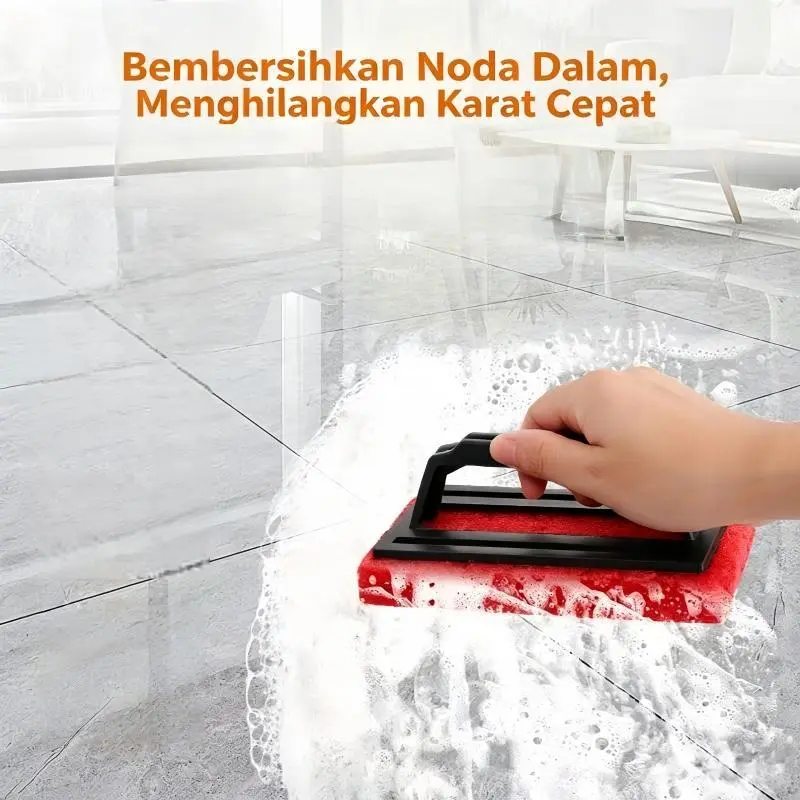 【Sam's market】Sikat Busa Pembersih Gagang Lantai untuk Bembersihkan Noda Dalam dan Menghilangkan Karat Cepat dengan Desain Ergonomis