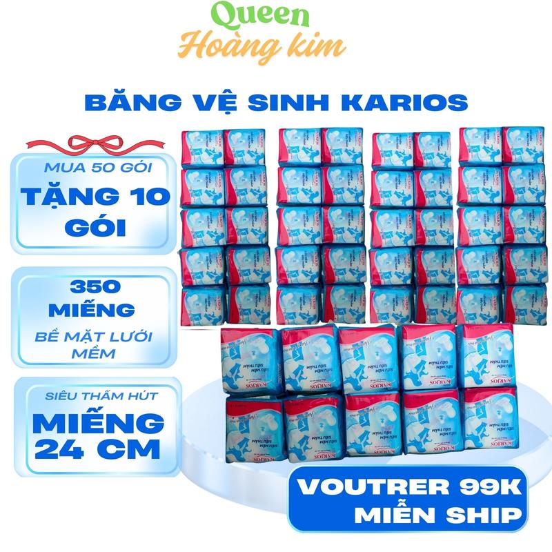 Giá Sĩ 50 Gói Băng Vệ Sinh Caryo Siêu Thấm Miếng Kích Thước 24 Cm Bề Mặt Bông Gòn Êm Mềm Thoáng