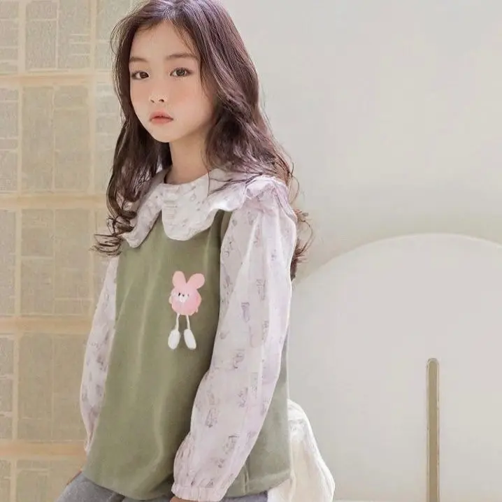 Baju Atasan Blouse Anak Perempuan Korean Style Usia 9 Tahun 10 Tahun 11 Tahun 12 Tahun 13 Tahun 14 Tahun Model Terbaru Kaos 0