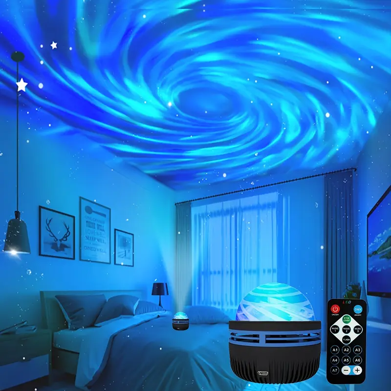The new Galaxy projector brings the ultimate visual experience: LED Galaxy Universe projector lighting, bedroom night light projector, children's and adult playroom, room decoration, New Year's gifts, Valentine's Day gifts, camping, party decoration, USB