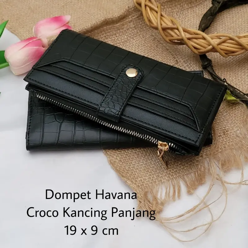 DOMPET LIPAT CROCO PANJANG HAVANA 19 x 9 Wanita 2