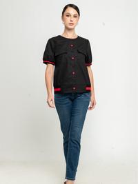 Gambar N2 Blouse - Blus Atasan Wanita Katun 29763 - Hitam, M (T2) dari Sisters Fashion Group Kota Administrasi Jakarta Utara 4 Tokopedia
