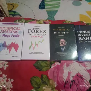 PAKET 4 BUKU BESTSELLER : Paham Forex Untuk Pemula Dari Nol + Werren Buffet Mindset + Technical Analysis For Mega Profit + Panduan Investasi Saham Untuk Pemula