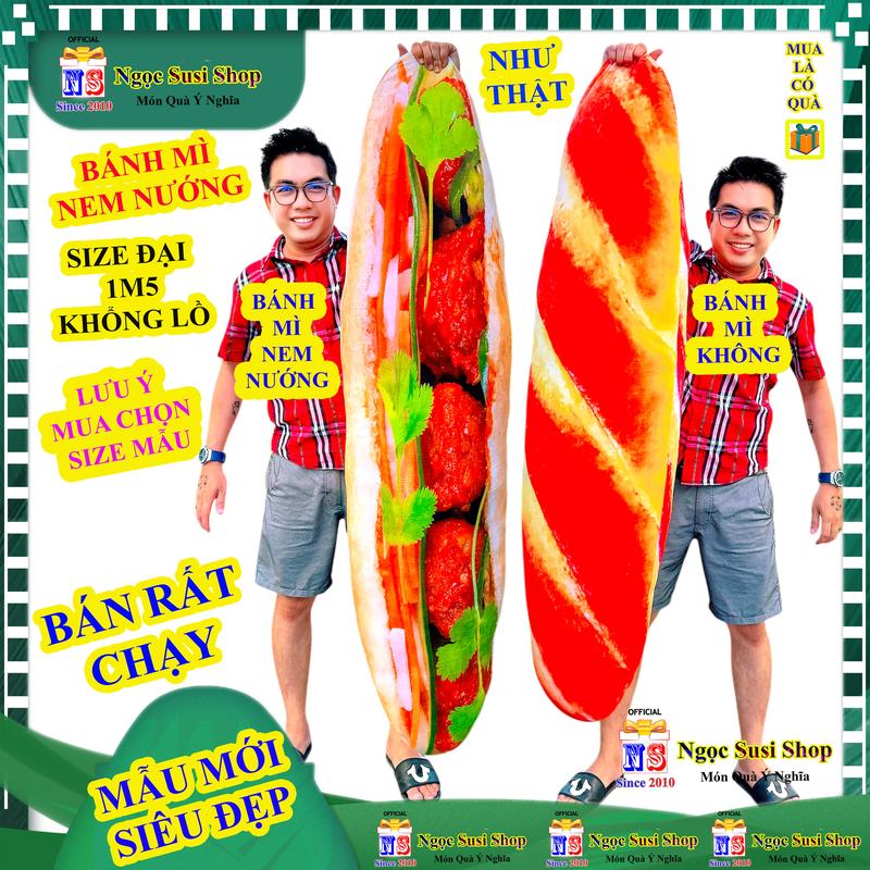   MUA LÀ CÓ QUÀ  GỐI ÔM BÁNH MÌ 3D RẤT MỀM MỊN SIÊU DÀI KHỔNG LỒ ÔM NGỦ - GẤU BÔNG HÌNH BÁNH MÌ GIAO SIÊU NHANH MUA CHỌN SIZE PHÙ HỢP  NHƯ ẢNH  