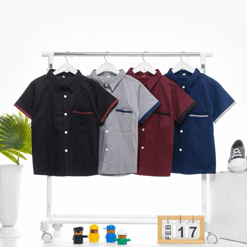 Kemeja Anak Laki-laki // Kemeja Anak Polos // Kemeja Anak Bahan Nyaman 0