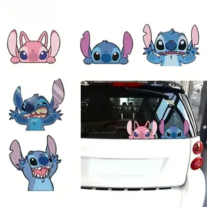 18cm Car Stickers New Cartoon Interstellar Stitch Cover Car Scratches Electric Motorcycle Car Stickers - 1