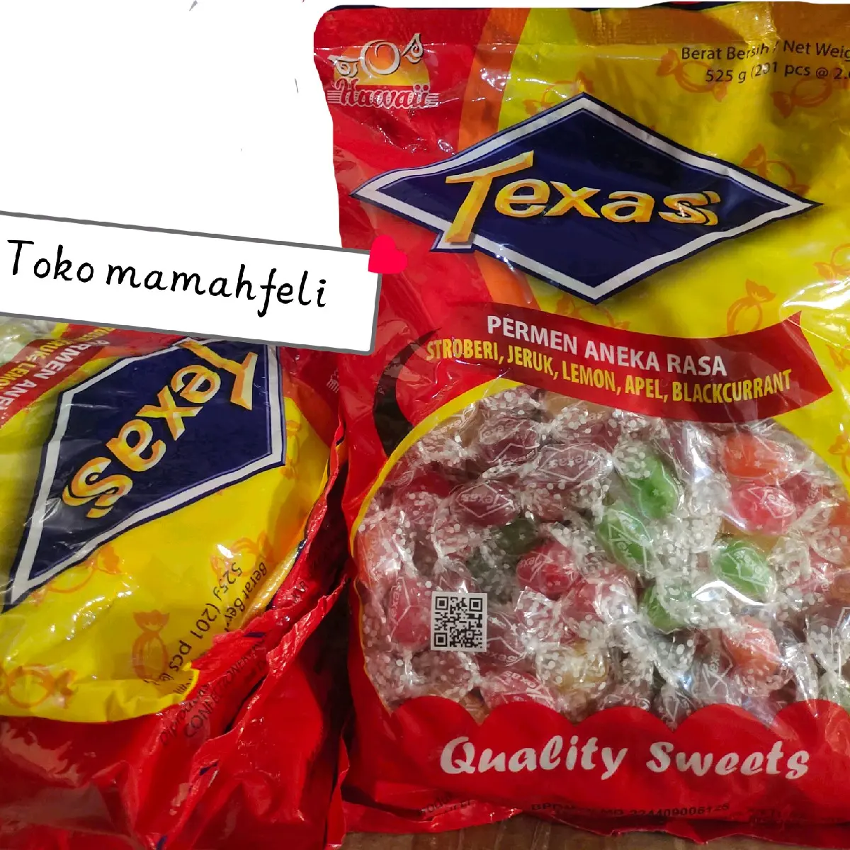 TEXAS PERMEN ANEKA RASA BUAH Candy 525GRAM PERBUNGKUS Manis Camilan Food Lemon Susu Jeruk