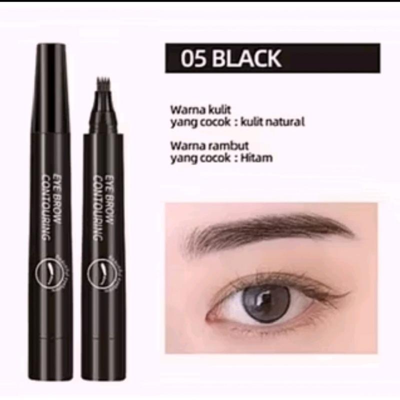 Pensil Alis Tint My 4 Tip Waterproof Long Lasting Anti Luntur Coklat Eyebrow brow pencil 3