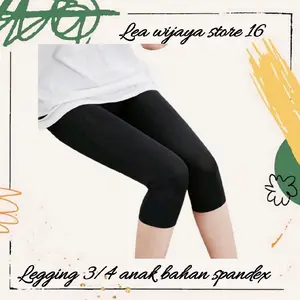 legging anak perempuan 3/4 dibawah lutut usia 7-12th bahan spandek Fashion