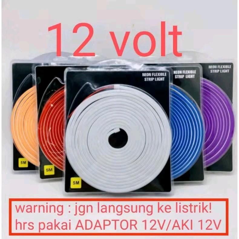 Neon led strip light flexinle DC 12v 5 meter WATERPROOF 1