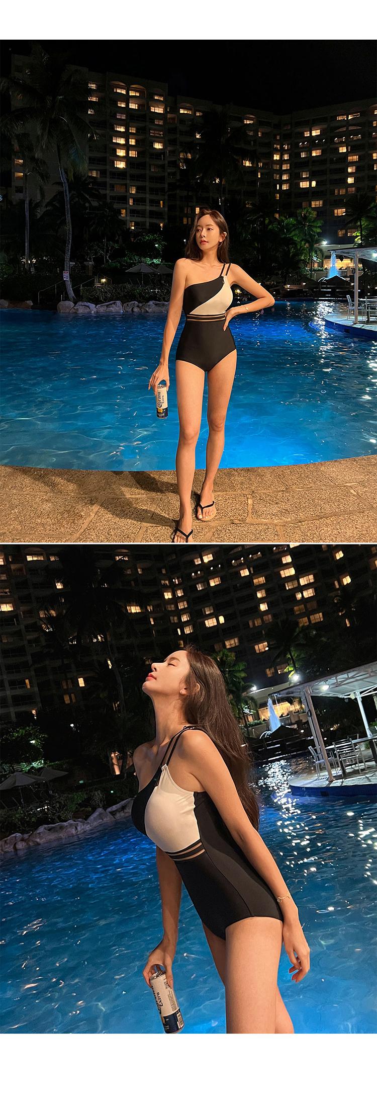 Product Introduction of One Shoulder One Piece Swimsuit for Women Bathing Suits Swimwear 1