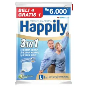 2-Renceng Happily Popok Celana Dewasa - Popok pants Isi ( 8+2)