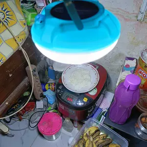 [Garansi 10 tahun] Lampu Darurat UFO 600W Lampu Darurat LEDSuper Terang 2 Model Tenaga Surya + lsi Ulang USB -LampuBerkemah-Lampu Berkemah LED Gantung Luar RuanganTahan Air