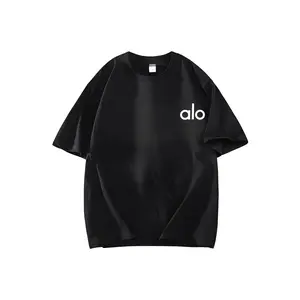SD 【COD】 ALO  Kaos Pendek Original - Desain Cetak Trendi, Lengan Drop, Potongan Oversize Unisex, DistroPria