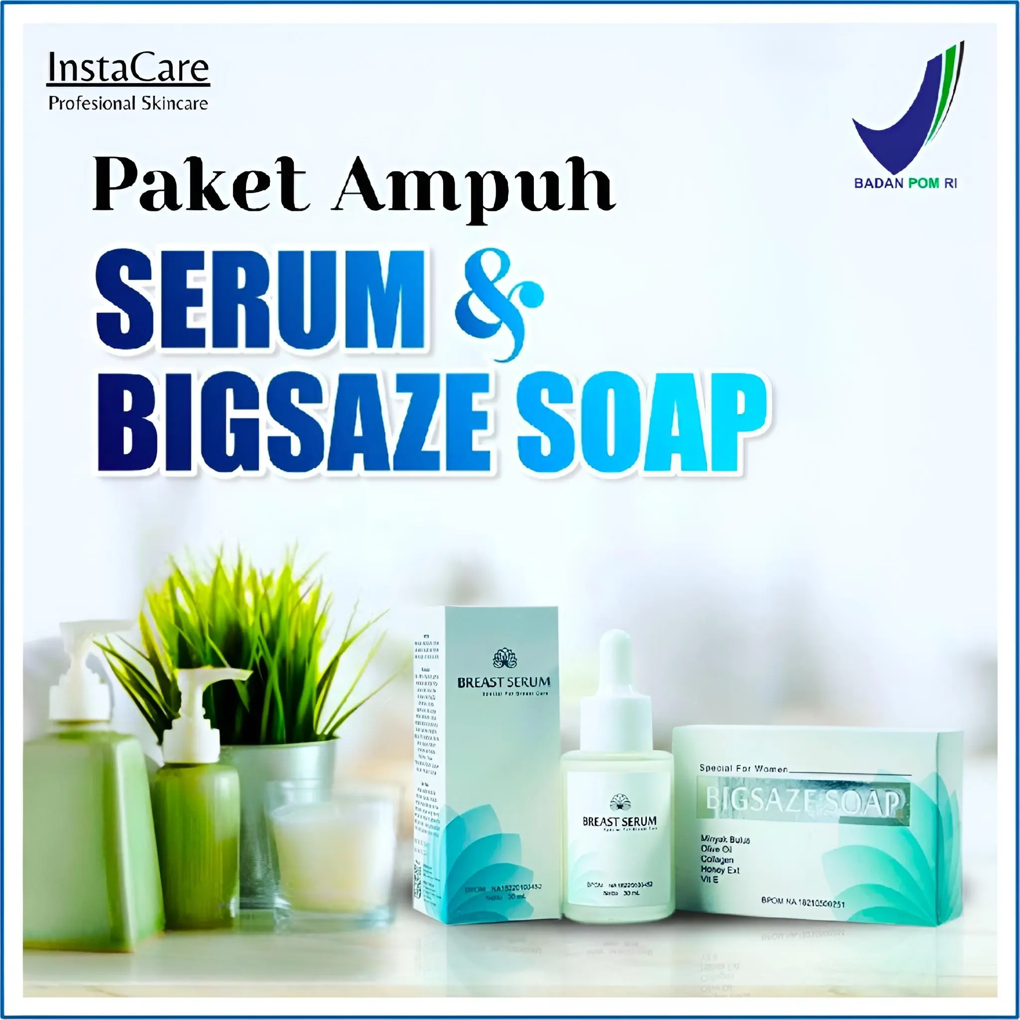 INSTACARE PAKET KOMPLIT SABUN DAN SERUM PERAWATAN SIKEMBAR ORIGINAL BPOM
