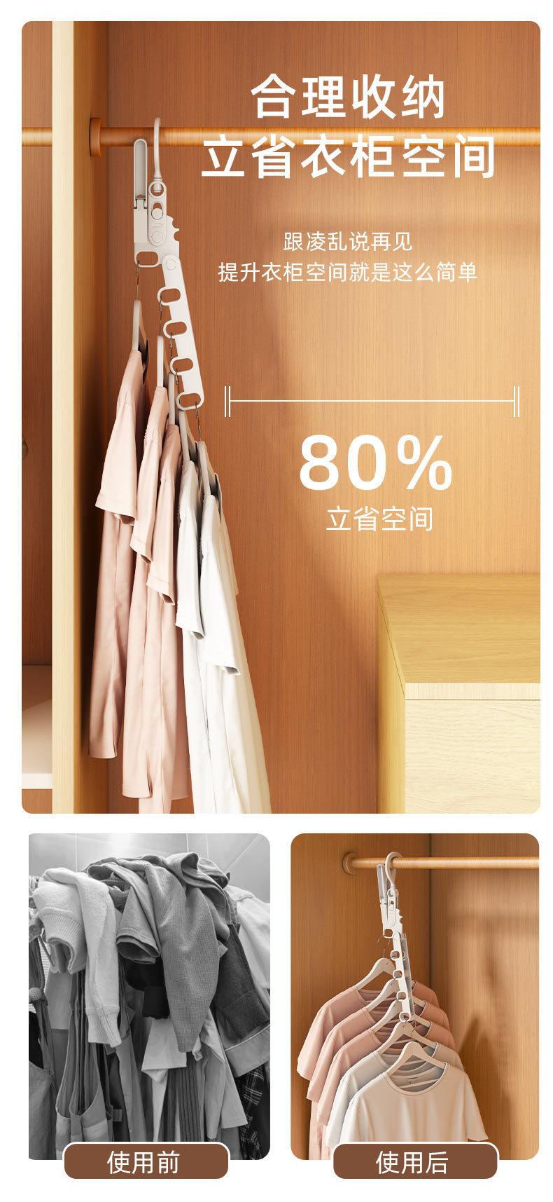Product Introduction of 5 hole creative folding clothes rack indoor multifunctional travel hotel wall mounted clothes rack portable for business trips 4